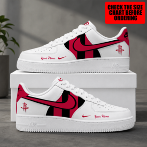 Limited Edition – Customized Nba Houston Rockets Air Force 1 Shoes
