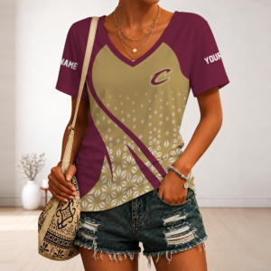 Limited Edition – Customized Nba Cleveland Cavaliers V-Neck Female Shirt