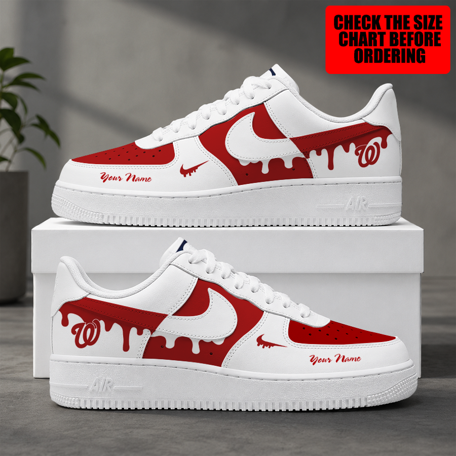 Limited Edition – Customized MLB Washington Nationals Air Force 1 Shoes