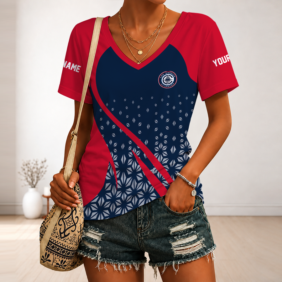 Limited Edition – Customized Nba Los Angeles Clippers V-Neck Female Shirt