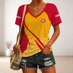 Limited Edition – Customized Nba Atlanta Hawks V-Neck Female Shirt