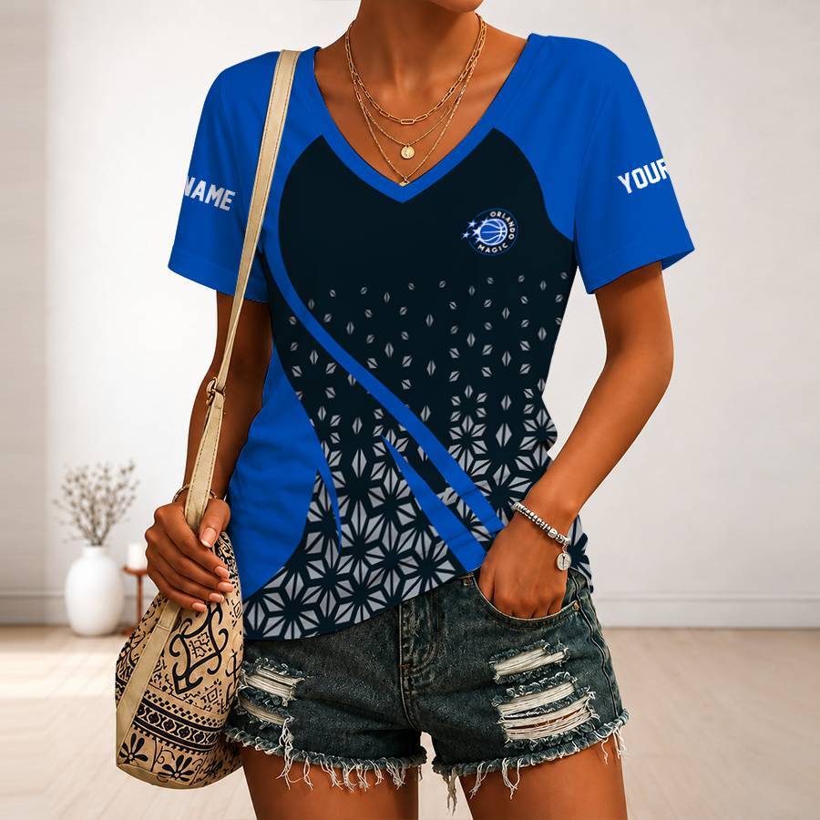 Limited Edition – Customized Nba Orlando Magic V-Neck Female Shirt