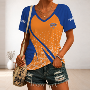 Limited Edition – Customized Nba New York Knicks V-Neck Female Shirt
