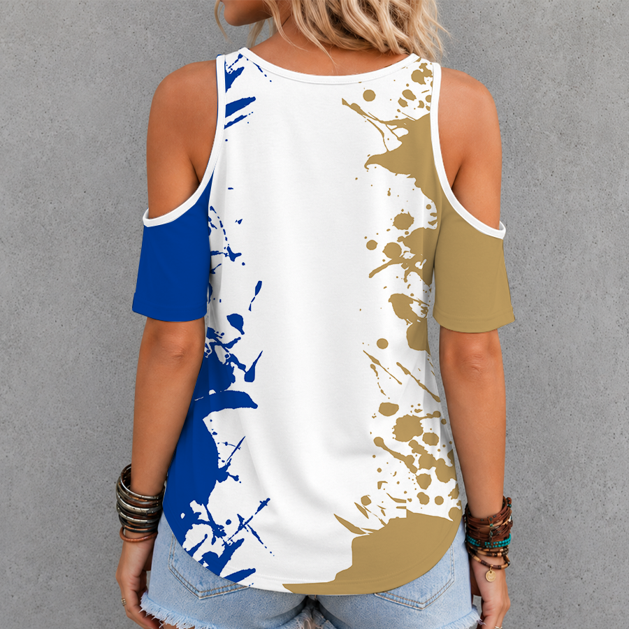 Limited Edition – Customized MLB Kansas City Royals Criss Cross V-Neck Top - Image 2