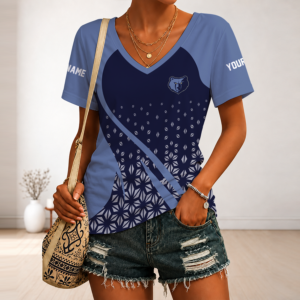 Limited Edition – Customized Nba Memphis Grizzlies V-Neck Female Shirt