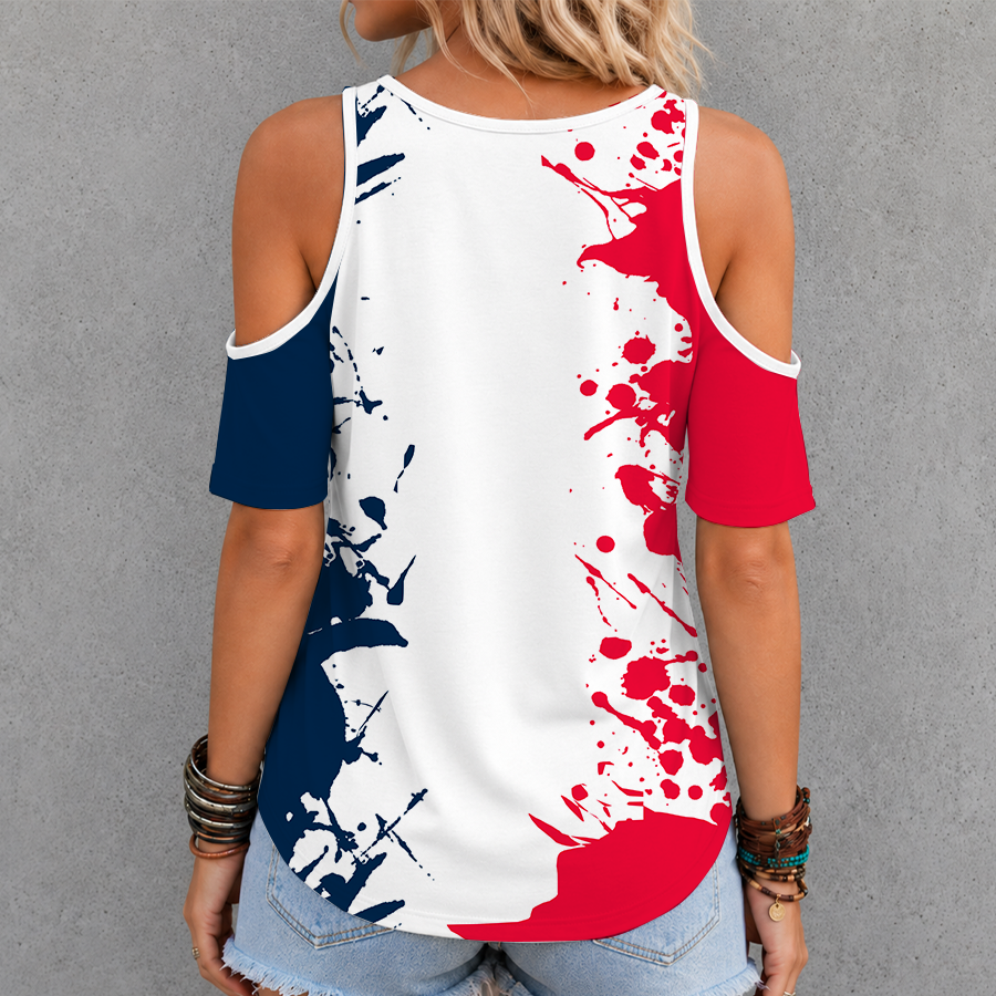 Limited Edition – Customized MLB New York Yankees Criss Cross V-Neck Top - Image 2