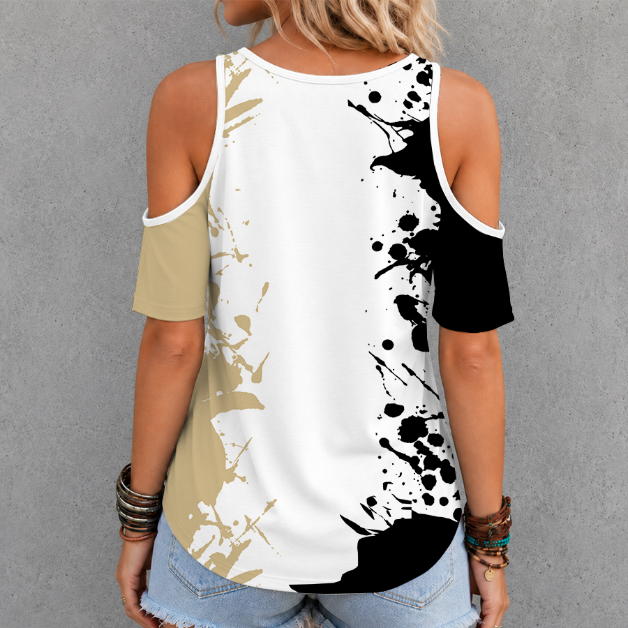Limited Edition – Customized NFL New Orleans Saints Criss Cross V-Neck Top - Image 2