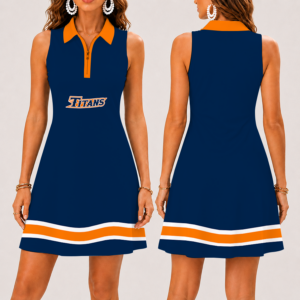 Limited Edition – Customized NCAA Cal State Fullerton Titans Women’s Zip Sleeveless Polo Dress