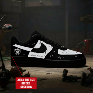 Limited Edition – Customized NFL Las Vegas Raiders Air Force 1 Sneakers