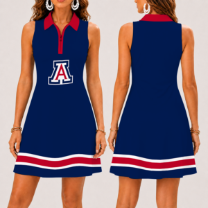 Limited Edition – Customized NCAA Arizona Wildcats Women’s Zip Sleeveless Polo Dress
