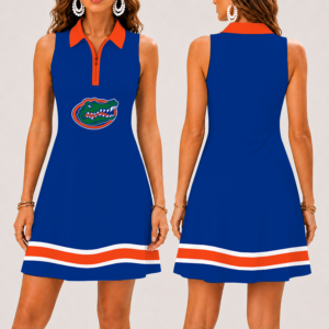 Limited Edition – Customized NCAA Florida Gators Women’s Zip Sleeveless Polo Dress