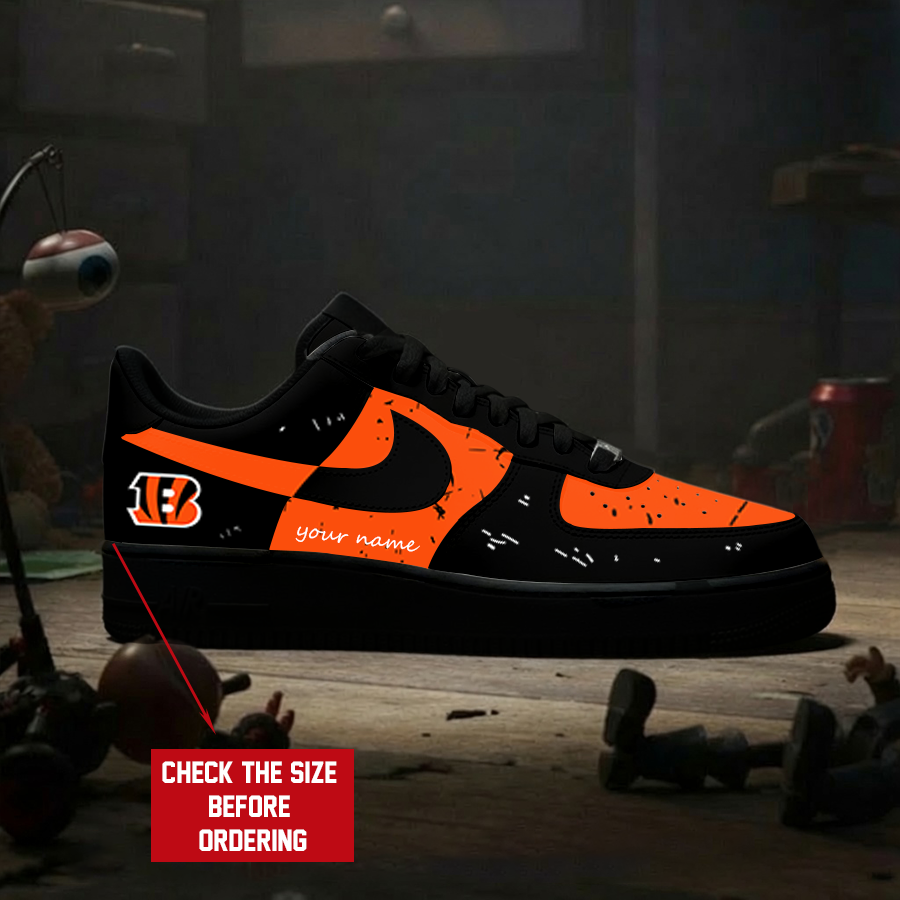Limited Edition – Customized NFL Cincinnati Bengals Air Force 1 Sneakers
