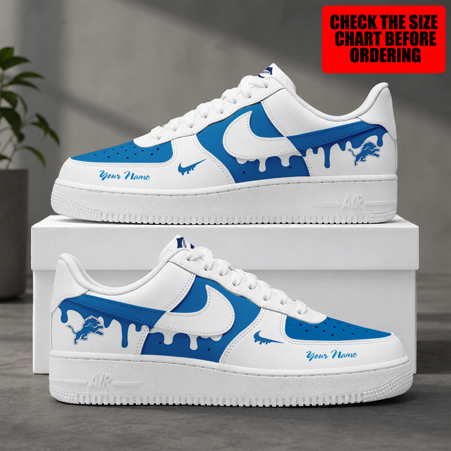 Limited Edition – Customized NFL Detroit Lions Air Force 1 Shoes