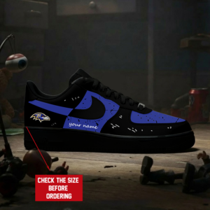 Limited Edition – Customized NFL Baltimore Ravens Air Force 1 Sneakers