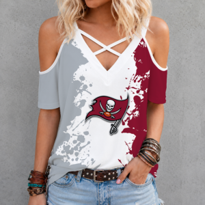 Limited Edition – Customized NFL Tampa Bay Buccaneers Criss Cross V-Neck Top