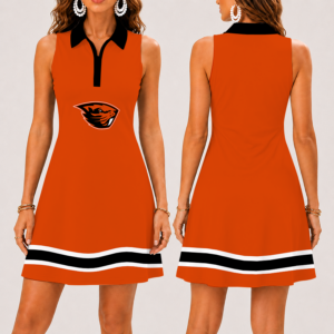 Limited Edition – Customized NCAA Oregon State Beavers Women’s Zip Sleeveless Polo Dress