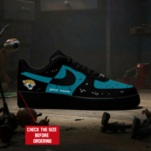 Limited Edition – Customized NFL Jacksonville Jaguars Air Force 1 Sneakers