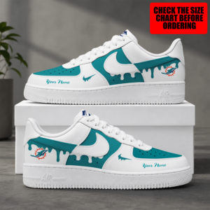 Limited Edition – Customized NFL Miami Dolphins Air Force 1 Shoes
