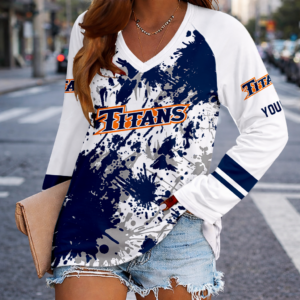 Limited Edition – Customized NCAA Cal State Fullerton Titans Women’s V-Neck Long Sleeved Shirt