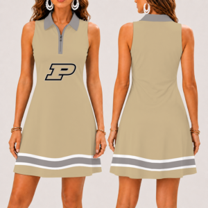 Limited Edition – New Customized NCAA Purdue Boilermakers Strappy Women’s Zip Sleeveless Polo Dress