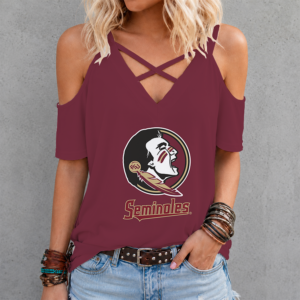 Limited Edition – Customized NCAA Florida State Seminoles Criss Cross V-Neck Top