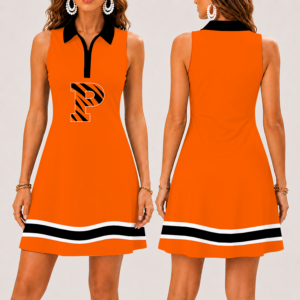 Limited Edition – Customized NCAA Princeton Tigers Women’s Zip Sleeveless Polo Dress