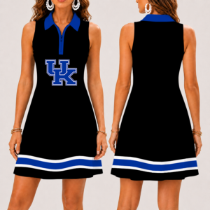 Limited Edition – New Customized NCAA Kentucky Wildcats Strappy Women’s Zip Sleeveless Polo Dress