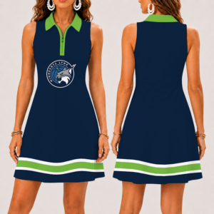 Limited Edition – Customized WNBA Minnesota Lynx Women’s Zip Sleeveless Polo Dress
