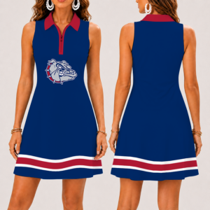 Limited Edition – New Customized NCAA Gonzaga Bulldogs Strappy Women’s Zip Sleeveless Polo Dress