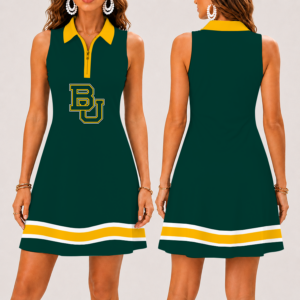 Limited Edition – New Customized NCAA Baylor Bears Strappy Women’s Zip Sleeveless Polo Dress