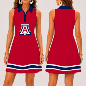 Limited Edition – New Customized NCAA Arizona Wildcats Strappy Women’s Zip Sleeveless Polo Dress