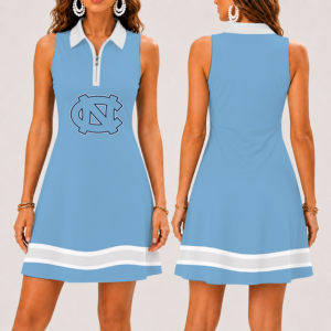 Limited Edition – New Customized NCAA North Carolina Tar Heels Strappy Women’s Zip Sleeveless Polo Dress