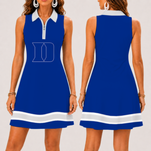 Limited Edition – New Customized NCAA Duke Blue Devils Strappy Women’s Zip Sleeveless Polo Dress