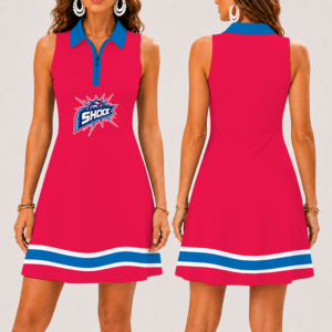 Limited Edition – Customized WNBA Detroit Shock Women’s Zip Sleeveless Polo Dress