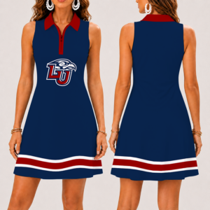 Limited Edition – Customized NCAA Liberty Flames Women’s Zip Sleeveless Polo Dress
