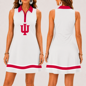 Limited Edition – New Customized NCAA Indiana Hoosiers Strappy Women’s Zip Sleeveless Polo Dress