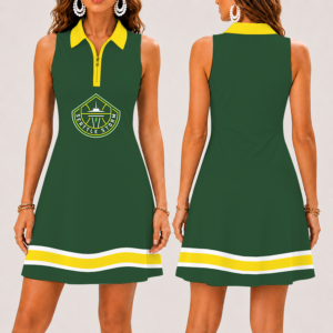 Limited Edition – Customized WNBA Seattle Storm Women’s Zip Sleeveless Polo Dress