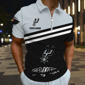 Limited Edition – Customized NBA San Antonio Spurs Zip Polo Shirt