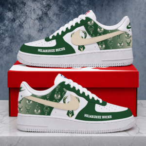 Limited Edition- Customized NBA Milwaukee Bucks Air Force 1 Sneakers