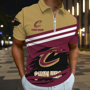 Limited Edition – Customized NBA Cleveland Cavaliers Zip Polo Shirt
