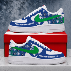 Limited Edition- Customized NBA Minnesota Timberwolves Air Force 1 Sneakers
