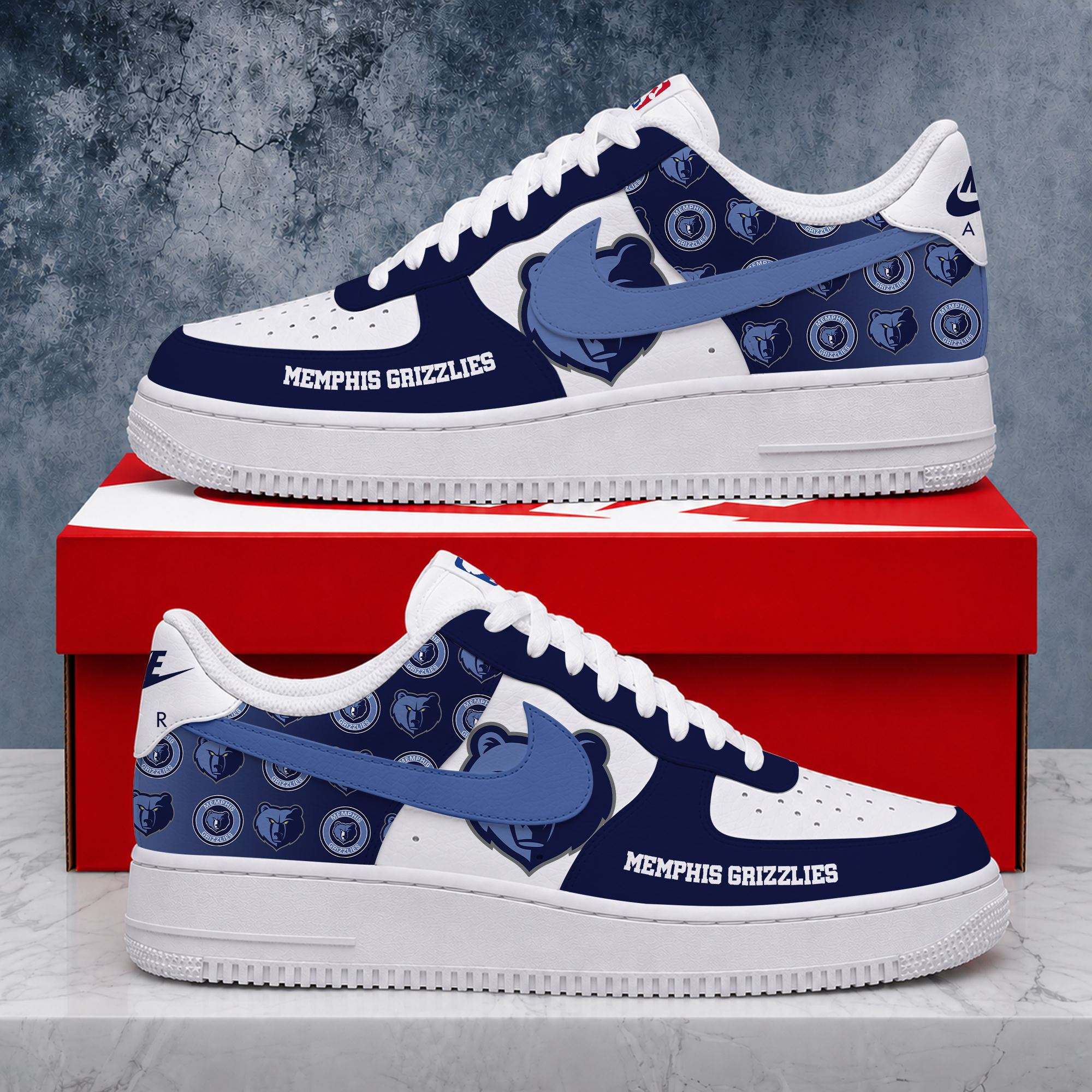 Limited Edition- Customized NBA Memphis Grizzlies Air Force 1 Sneakers
