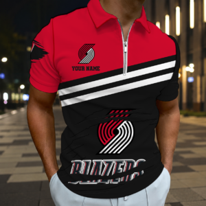 Limited Edition – Customized NBA Portland Trail Blazers Zip Polo Shirt