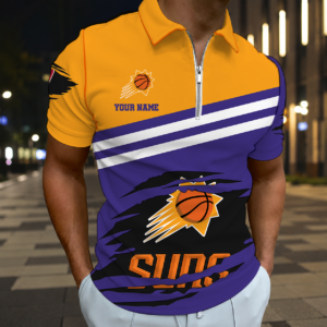 Limited Edition – Customized NBA Phoenix Suns Zip Polo Shirt
