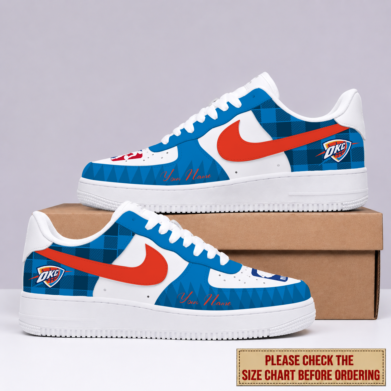 Limited Edition – Customized NBA Oklahoma City Thunder Air Force 1 Sneakers