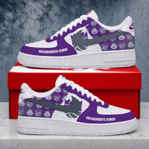 Limited Edition- Customized NBA Sacramento Kings Air Force 1 Sneakers