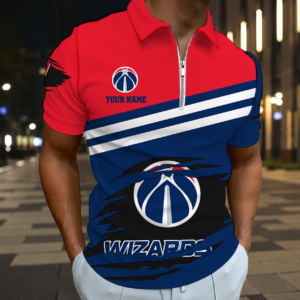 Limited Edition – Customized NBA Washington Wizards Zip Polo Shirt