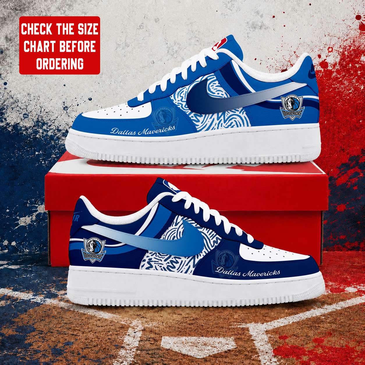 Limited Edition – Customized NBA Dallas Mavericks Air Force 1 Sneakers