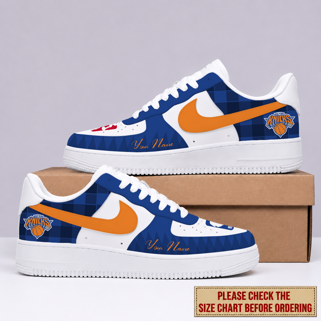 Limited Edition – Customized NBA New York Knicks Air Force 1 Sneakers