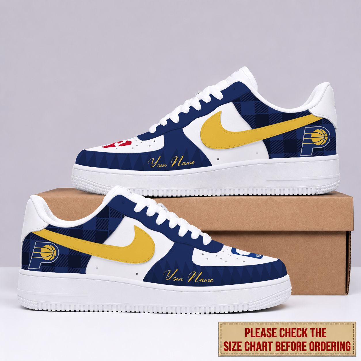 Limited Edition – Customized NBA Indiana Pacers Air Force 1 Sneakers
